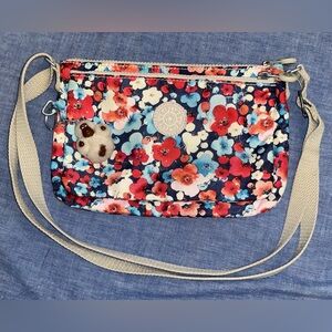 Kipling Floral Crossbody Bag – Small, Adjustable Strap & Bag Charm